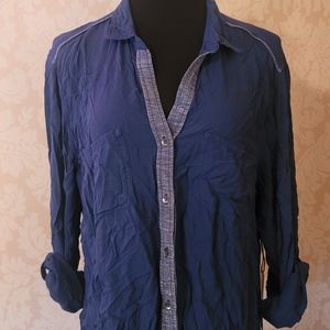 Rock & Republic Drapery Roll Cuff Button Down(NWT)